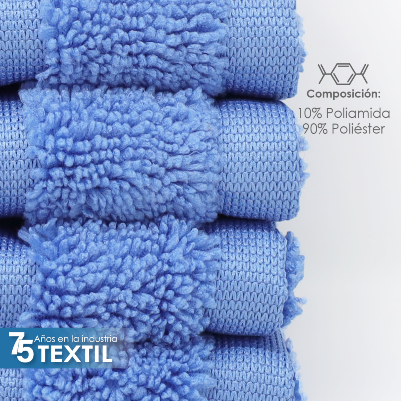 Toalla Facial Microfibra 30X30 Cm Azul Plumbago