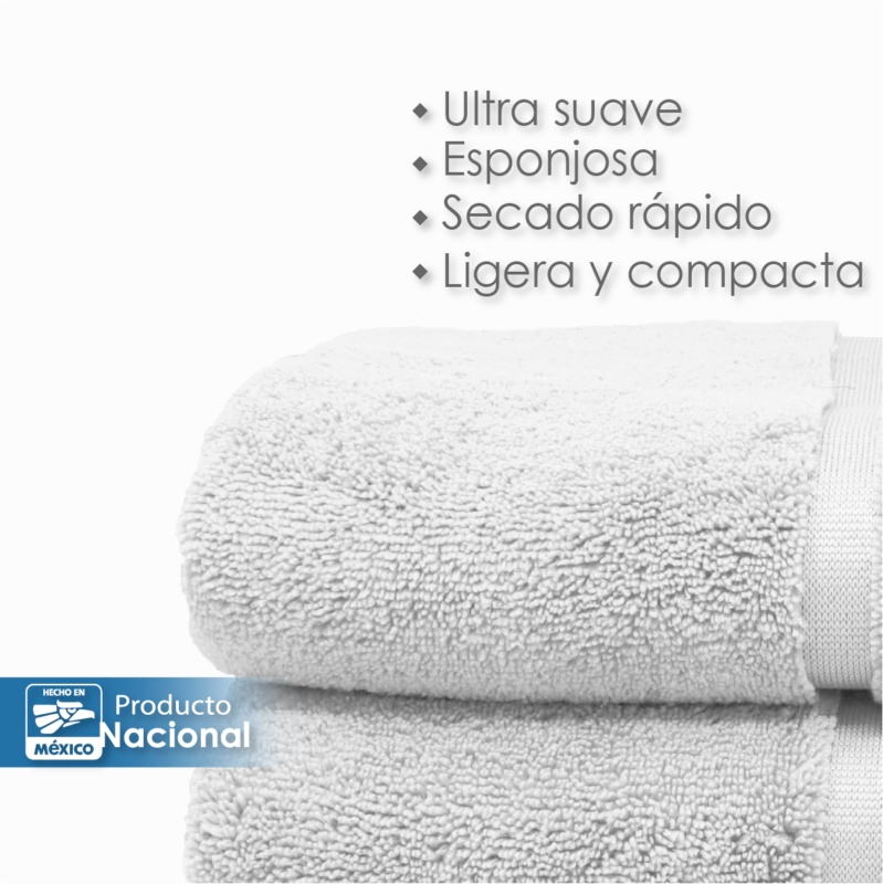 Toalla Microfibra Baño Completo 90X152 Color Blanco