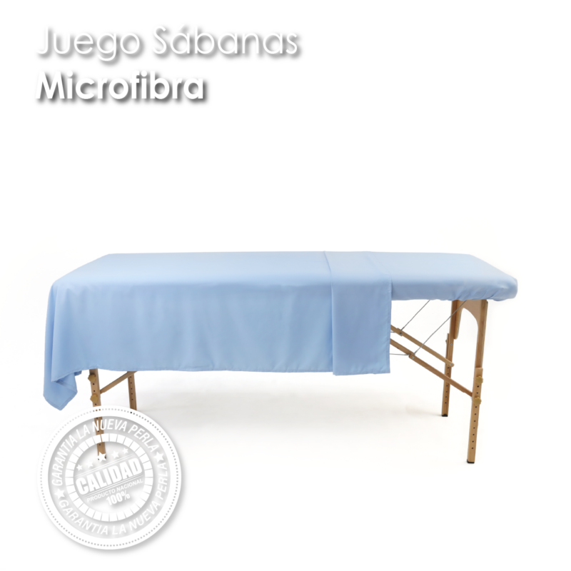 Juego de Sabanas SPA Microfibra Azul Cielo