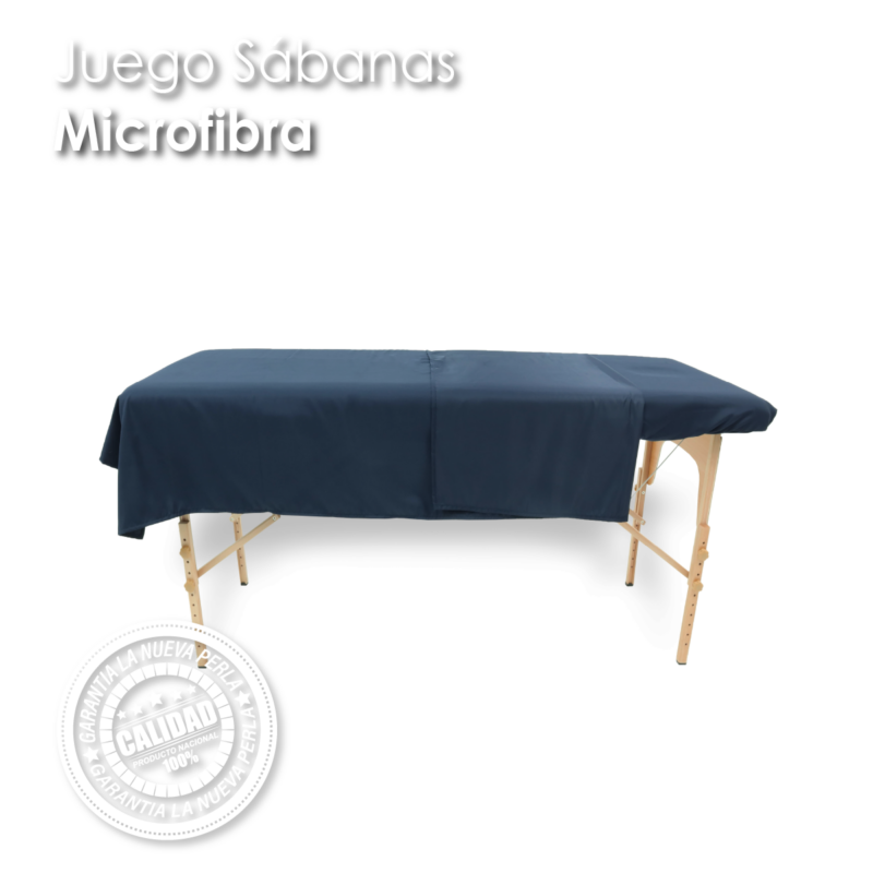 Juego de Sabanas SPA Microfibra Azul Marino