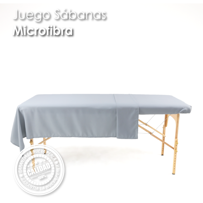 Juego de Sabanas SPA Microfibra Gris Perla