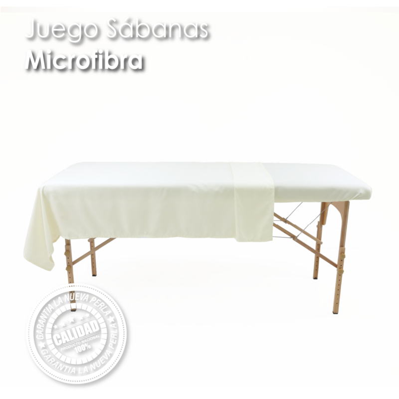 Juego de Sabanas SPA Microfibra Hueso