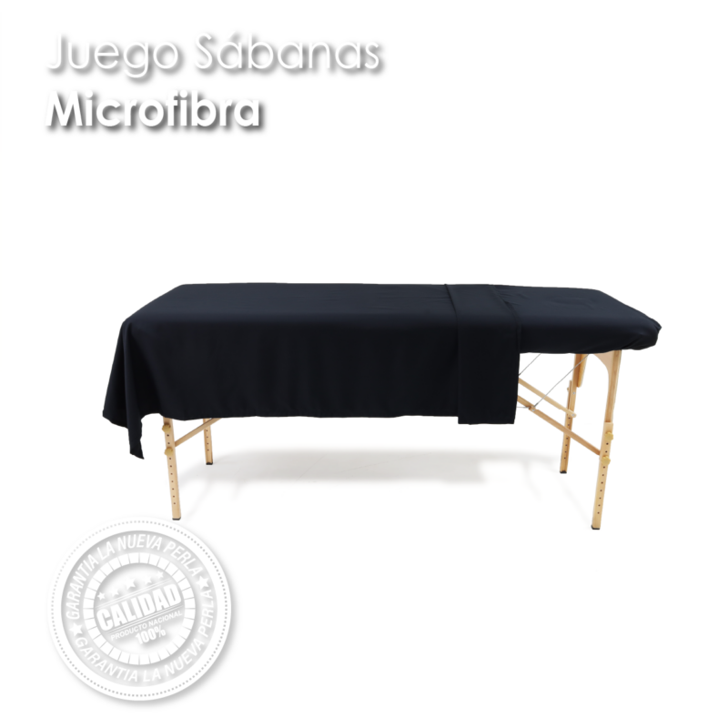 Juego de Sabanas SPA Microfibra Negro