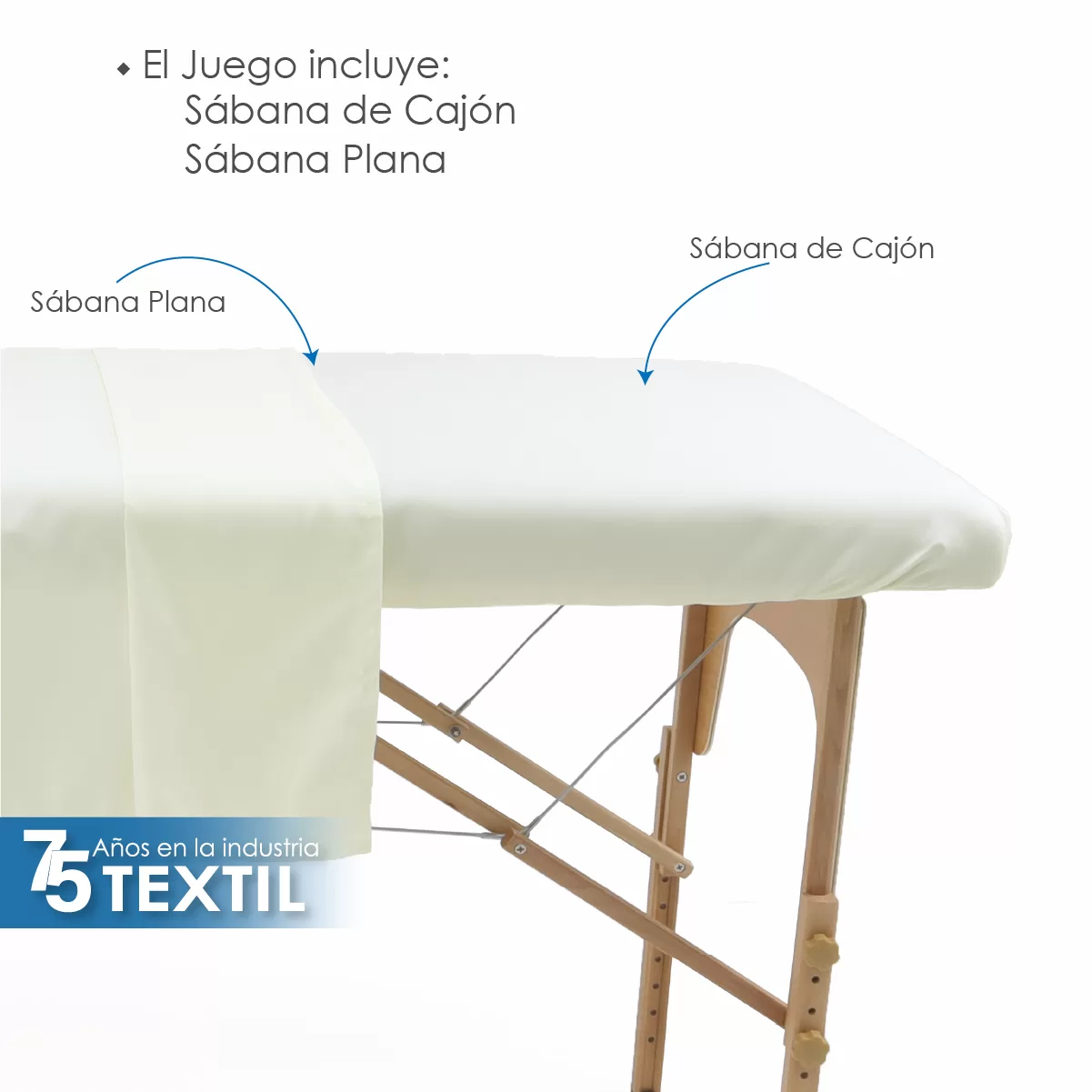 Juego de Sabanas SPA Microfibra Hueso: imagen 4