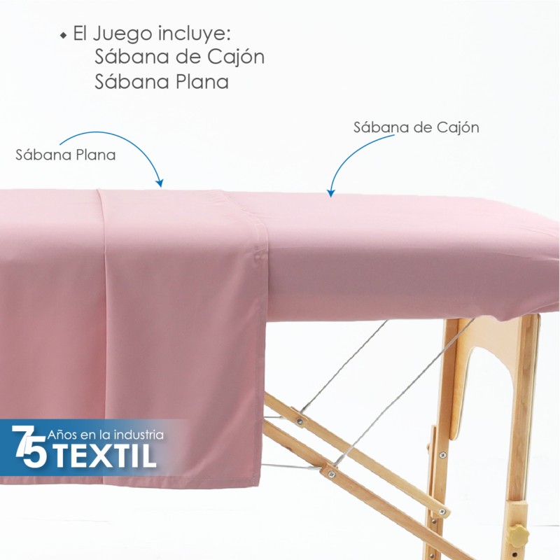 Juego de Sabanas SPA Microfibra Palo de Rosa