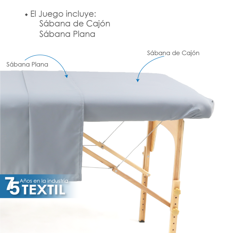 Juego de Sabanas SPA Microfibra Gris Perla
