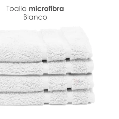 Toalla Microfibra Pullman 40X60 Color Blanco: imagen 4