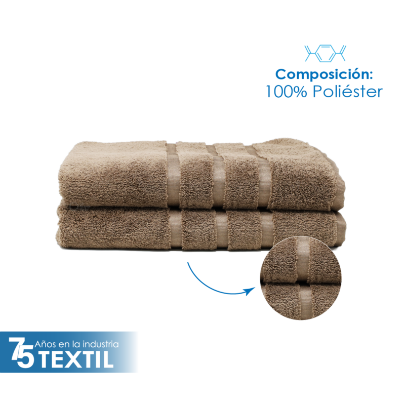 Toalla Microfibra Baño Completo 90X152 Color Café