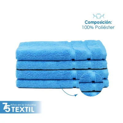 Toalla Microfibra Pullman 40X60 Color Azul Celeste: imagen 3