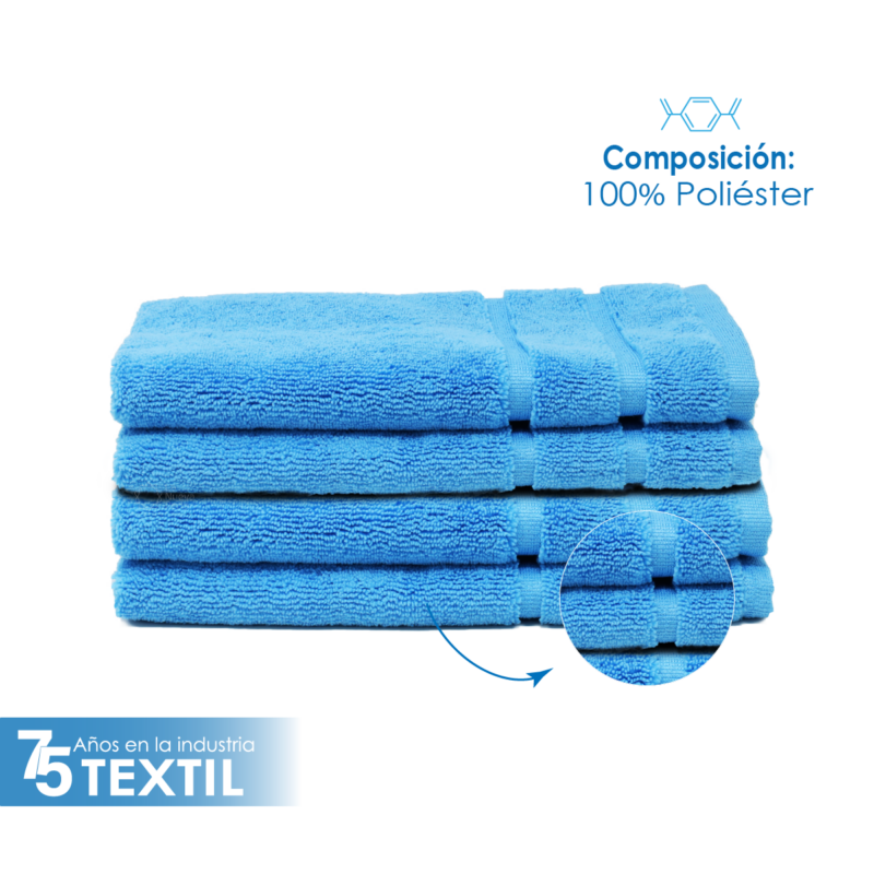 Toalla Microfibra Pullman 40X60 Color Azul Celeste