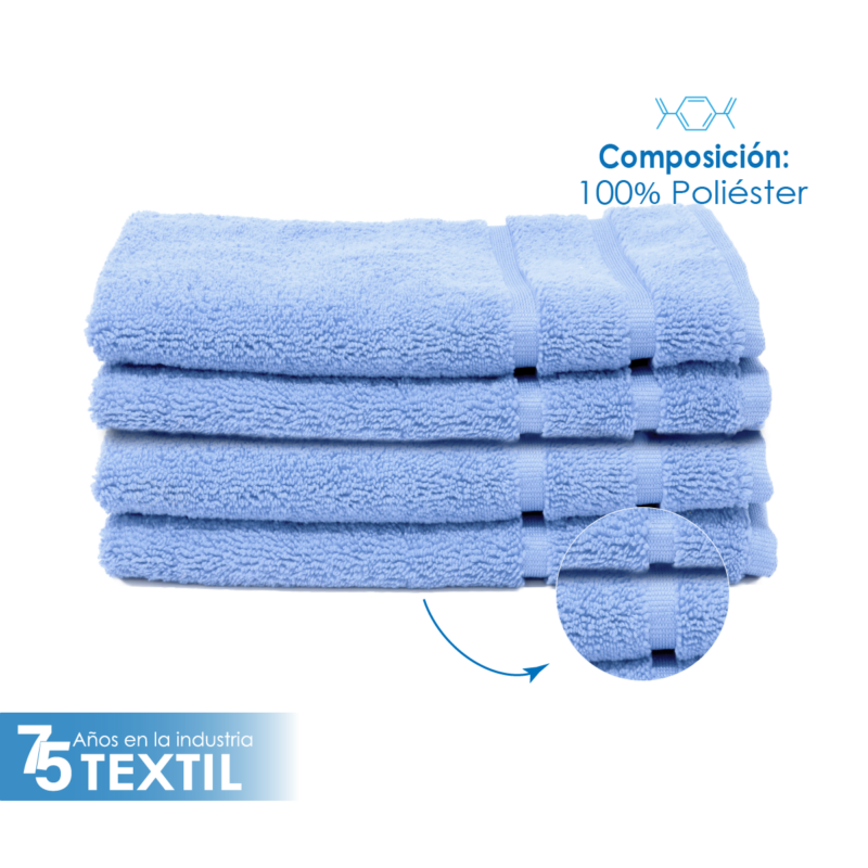 Toalla Microfibra Pullman 40X60 Color Azul Cielo