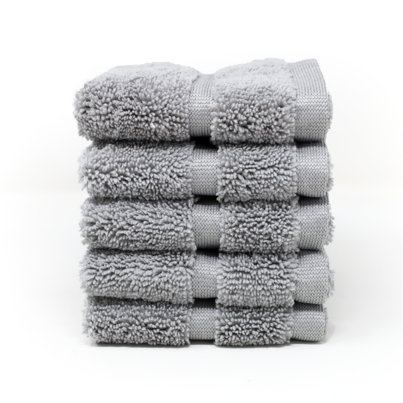 Toalla Facial Microfibra 30X30 Cm Gris Plata