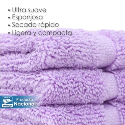 Toalla Facial Microfibra 30X30 Cm Lila: imagen 4