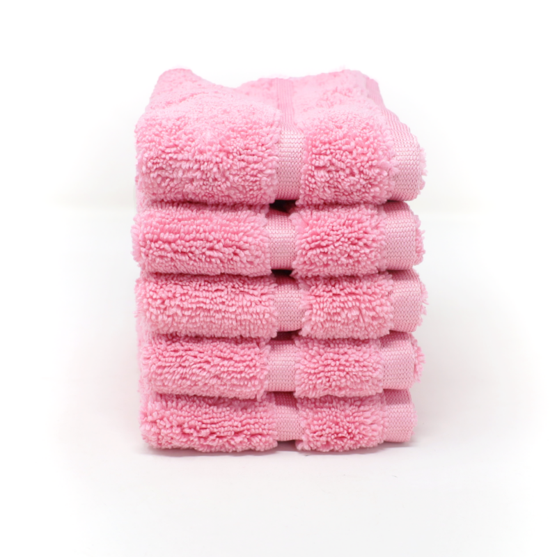 Toalla Facial Microfibra 30X30 Cm Rosa Pastel