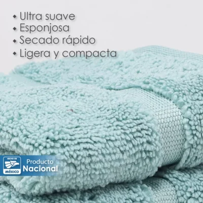 Toalla Facial Microfibra 30X30 Cm Sage: imagen 4
