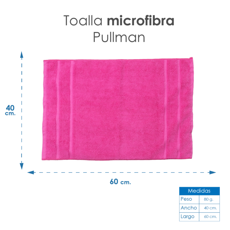Toalla Microfibra Pullman 40X60 Color Fiusha