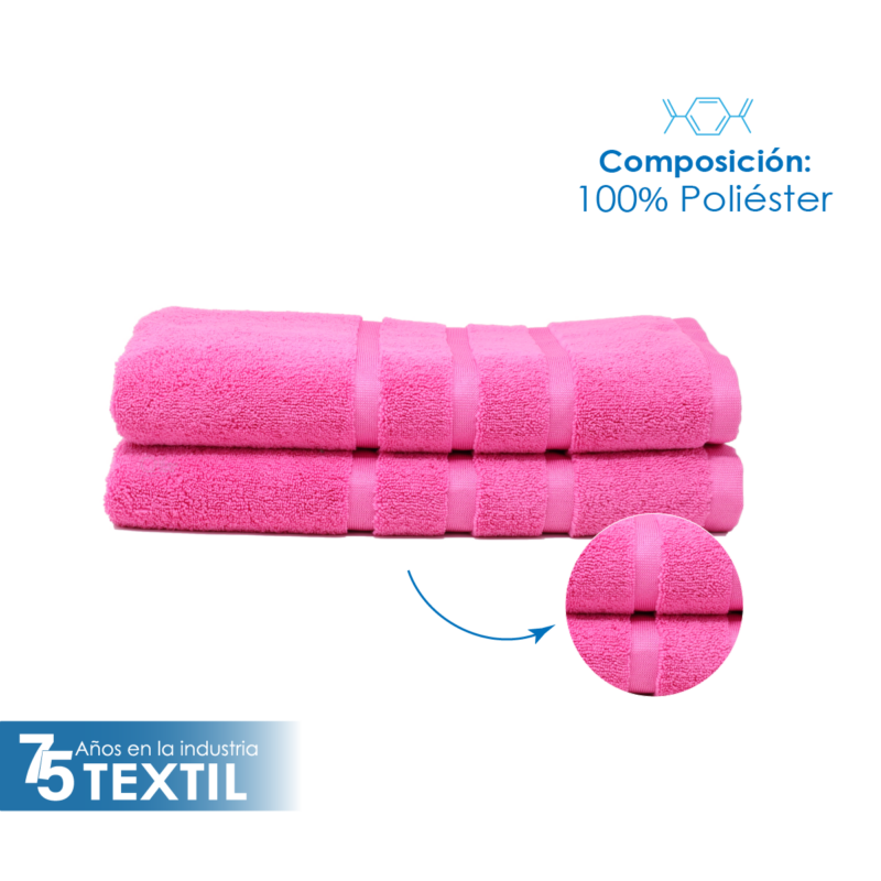 Toalla Microfibra Baño Completo 90X152 Color Fiusha
