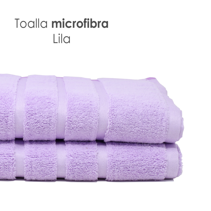 Toalla Microfibra Baño Completo 90X152 Color Lila