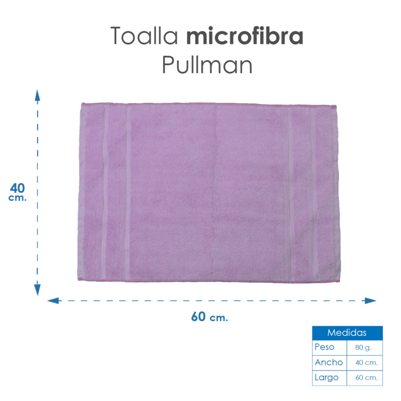 Toalla Microfibra Pullman 40X60 Color Lila
