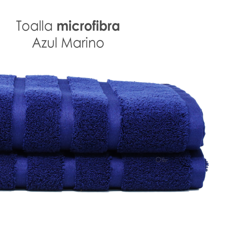 Toalla Microfibra Baño Completo 90X152 Color Azul Marino
