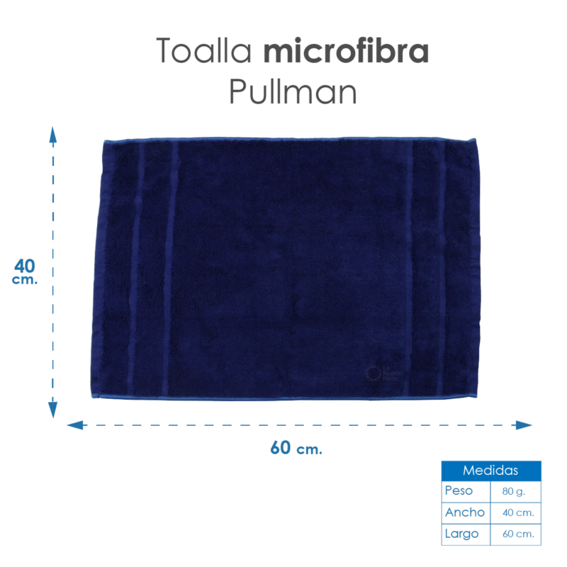 Toalla Microfibra Pullman 40X60 Color Azul Marino