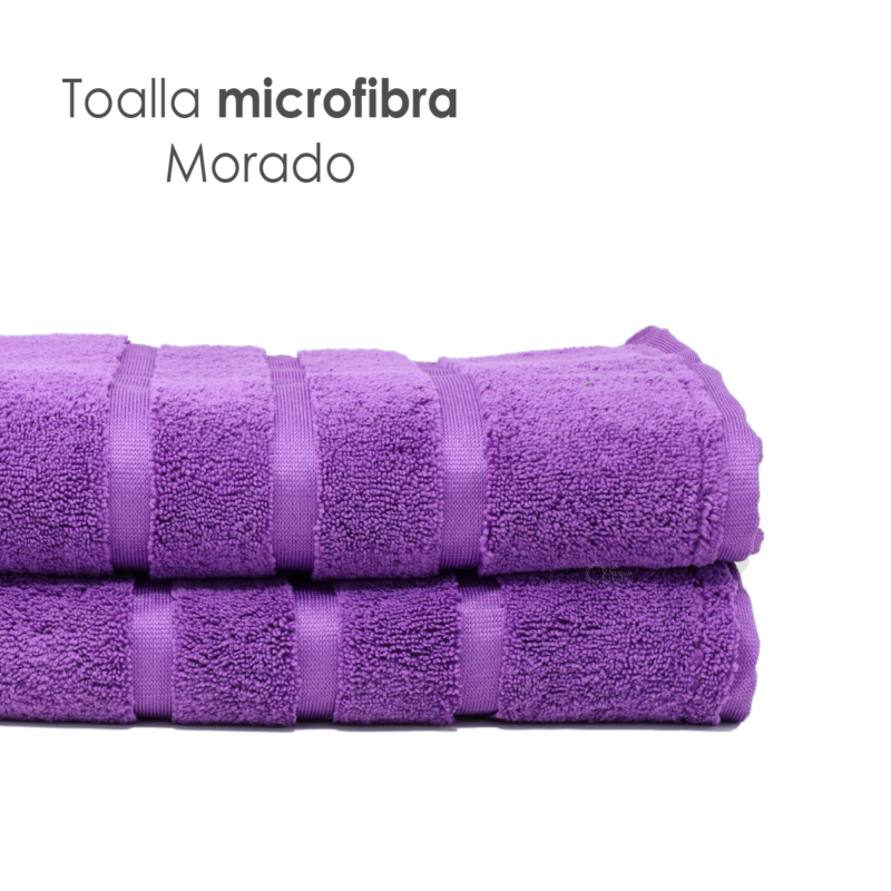 Toalla Microfibra Baño Completo 90X152 Color Morado