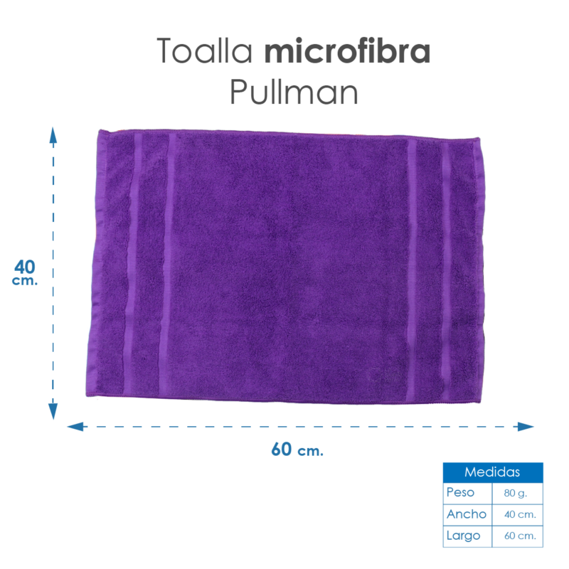 Toalla Microfibra Pullman 40X60 Color Morado