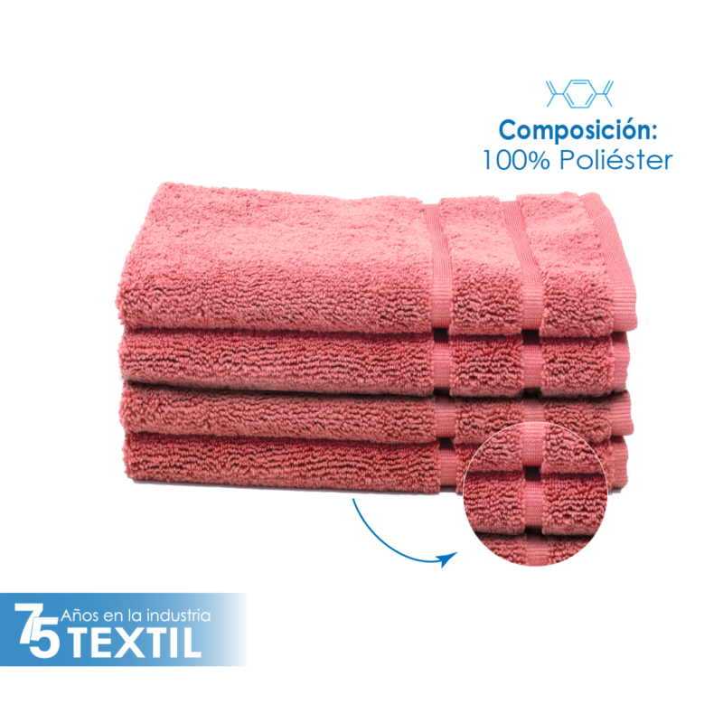 Toalla Microfibra Pullman 40X60 Color Palo de Rosa