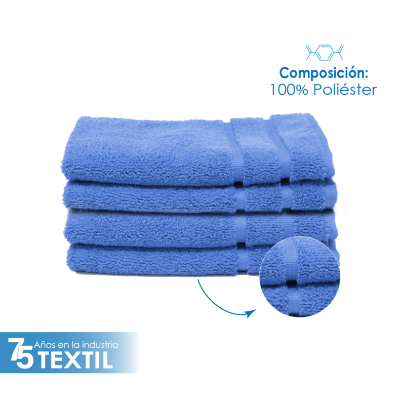 Toalla Microfibra Pullman 40X60 Color Azul Plumbago