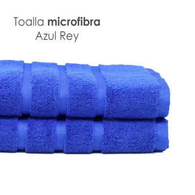 Toalla Microfibra Baño Completo 90X152 Color Azul Rey: imagen 4