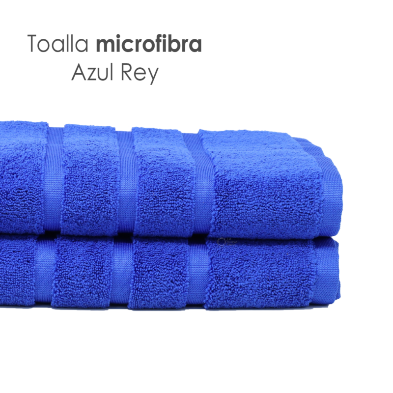 Toalla Microfibra Baño Completo 90X152 Color Azul Rey
