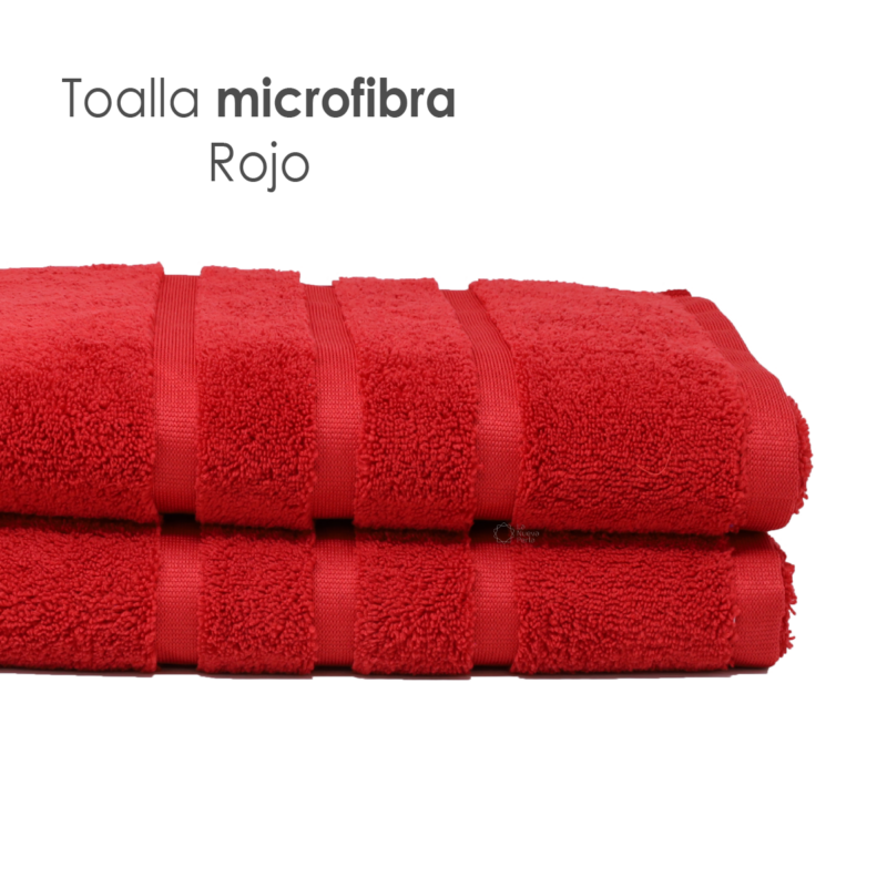 Toalla Microfibra Baño Completo 90X152 Color Rojo