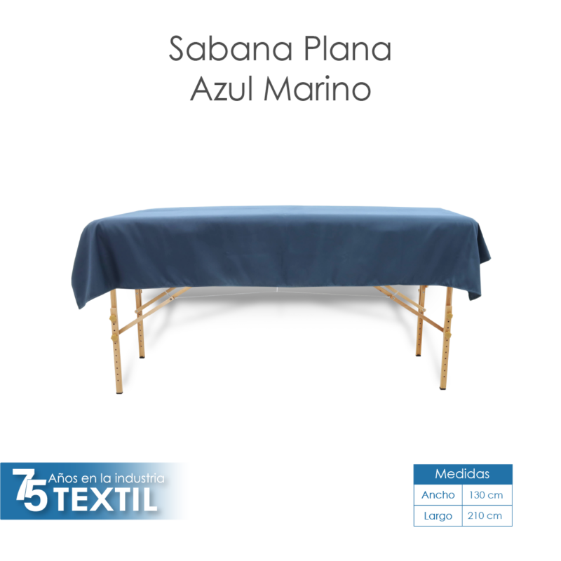 Sábana plana SPA 144H Azul Marino