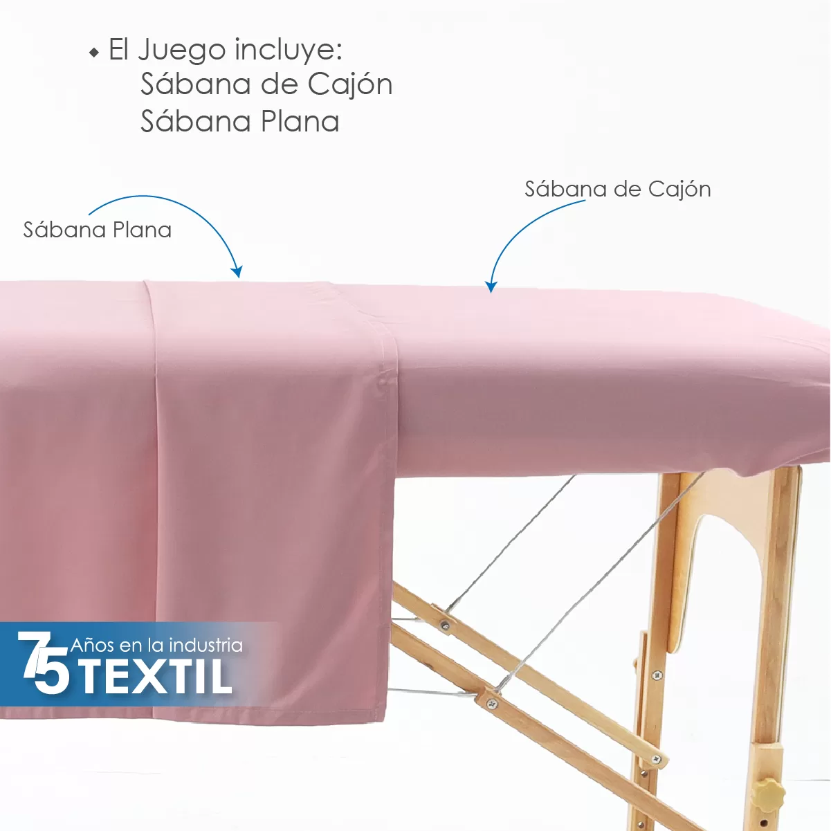 Juego Sábanas de Spa 144H Palo de Rosa: imagen 3