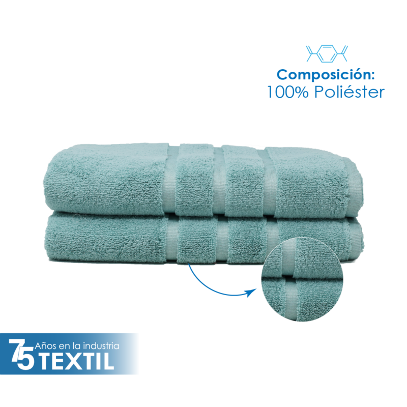 Toalla Microfibra Baño Completo 90X152 Color Sage