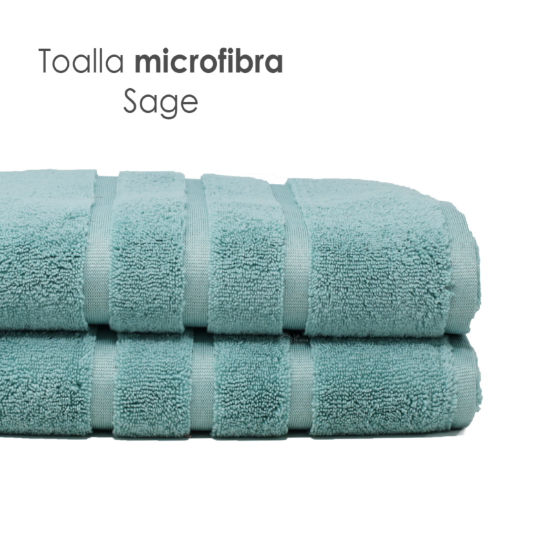 Toalla Microfibra Baño Completo 90X152 Color Sage