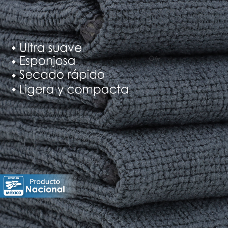 Secador Microfibra 40X40 Color Gris Oxford