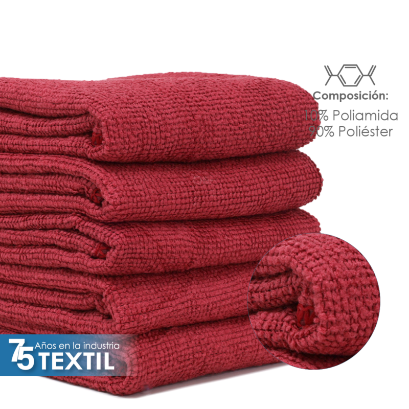 Secador Microfibra 40X40 Color Rojo