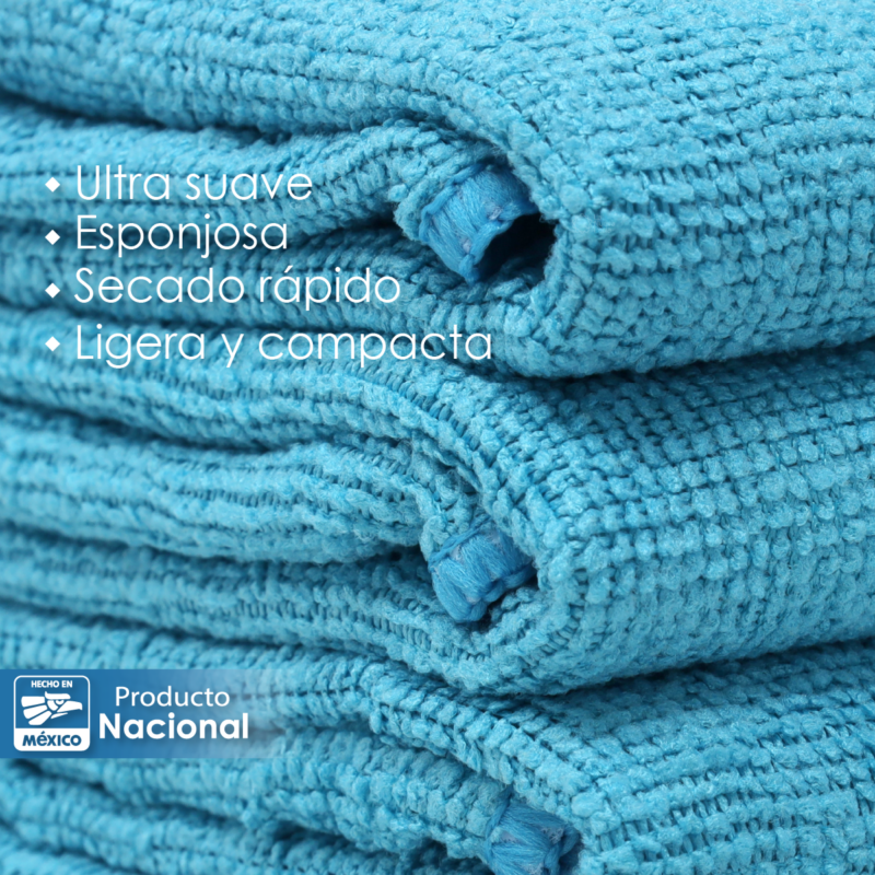 Secador Microfibra 40X40 Color Azul Turquesa