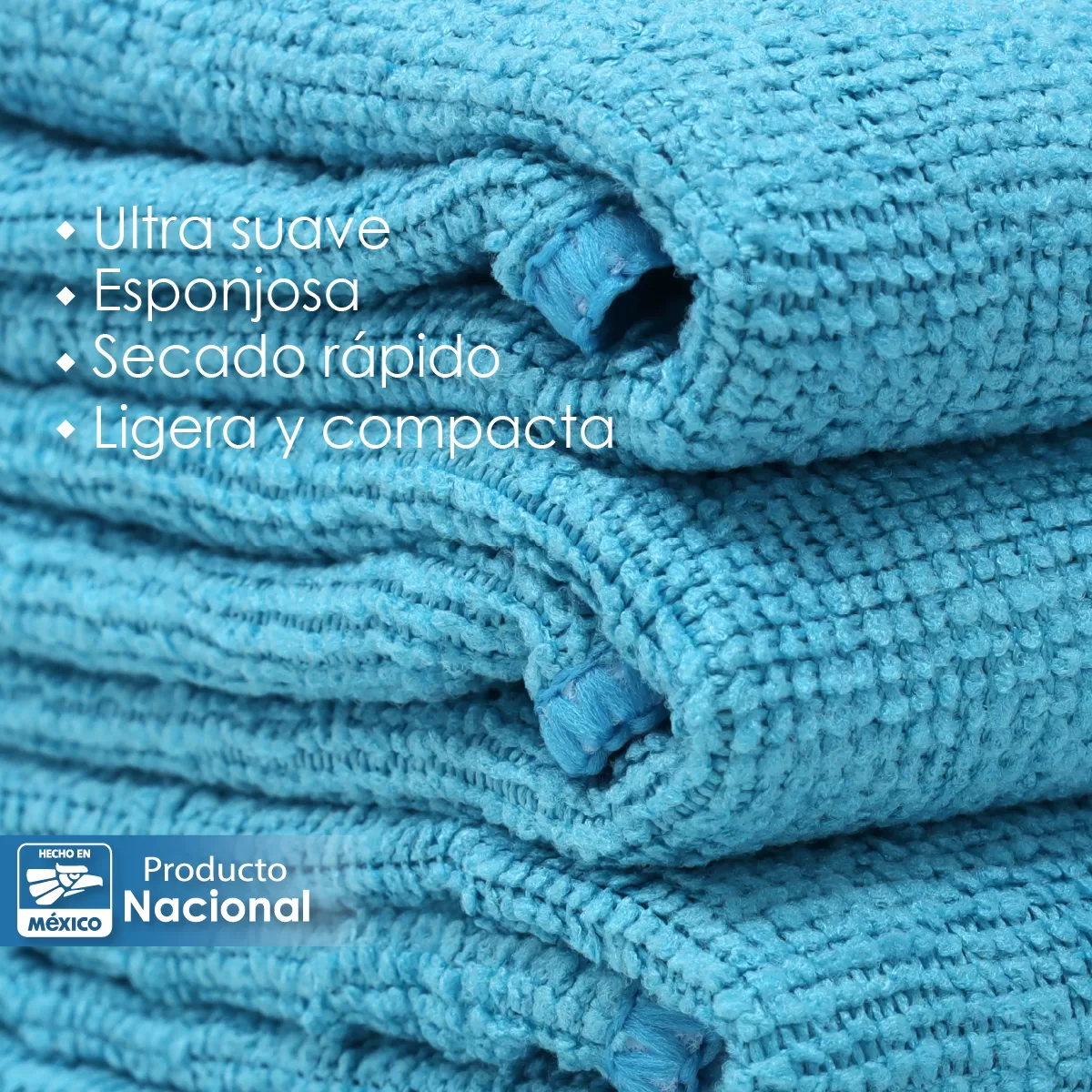Secador Microfibra 40X40 Color Azul Turquesa: imagen 4