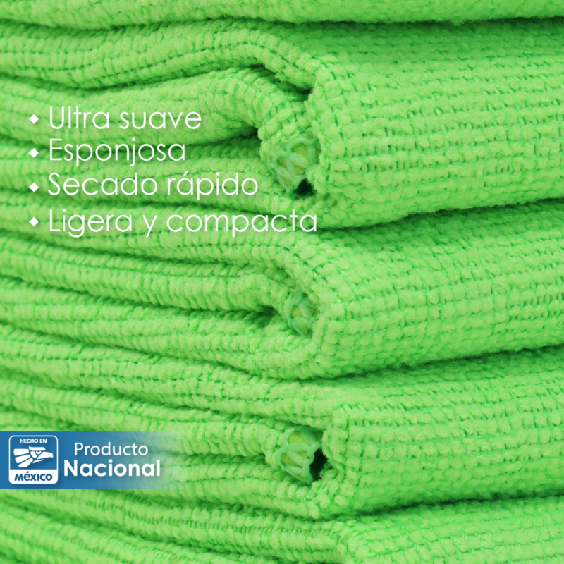 Secador Microfibra 40X40 Color Verde Neon