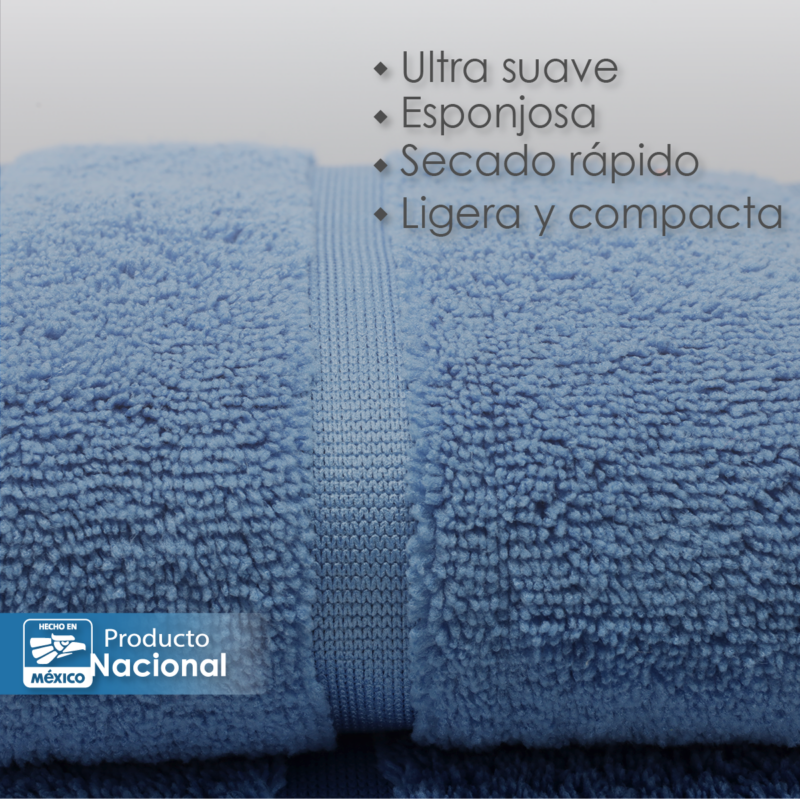 Toalla Microfibra Manos 60X125 Color Azul Plumbago