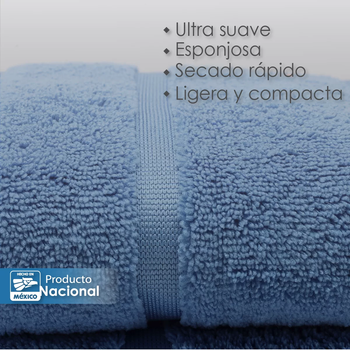 Toalla Microfibra Manos 60X125 Color Azul Plumbago: imagen 4