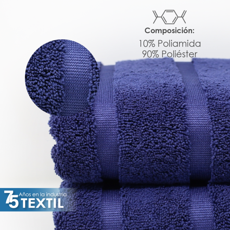 Toalla Microfibra Manos 60X125 Color Azul Marino