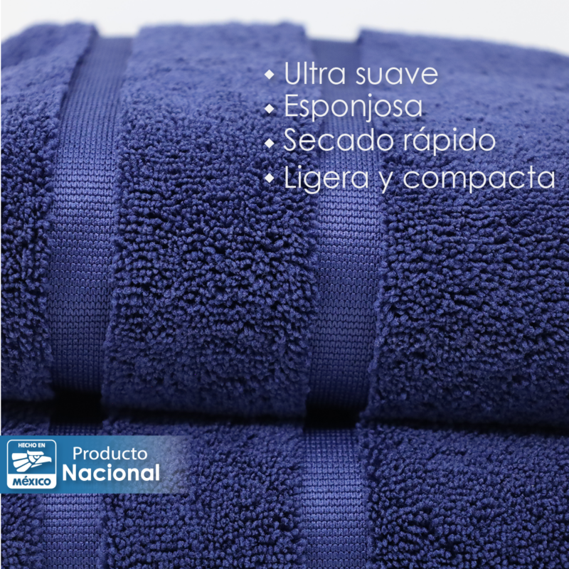 Toalla Microfibra Manos 60X125 Color Azul Marino