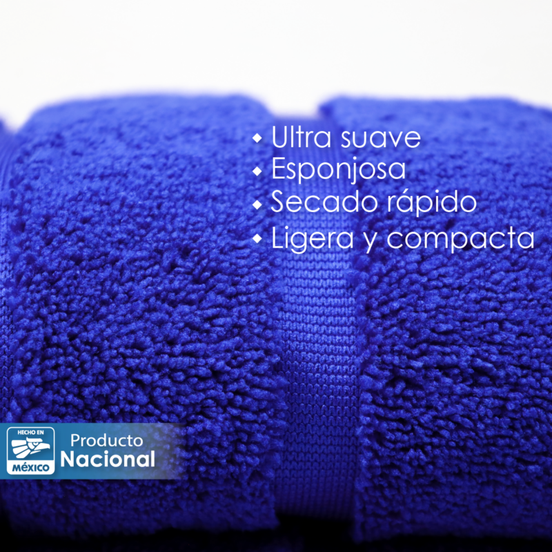 Toalla Microfibra Manos 60X125 Color Azul Rey