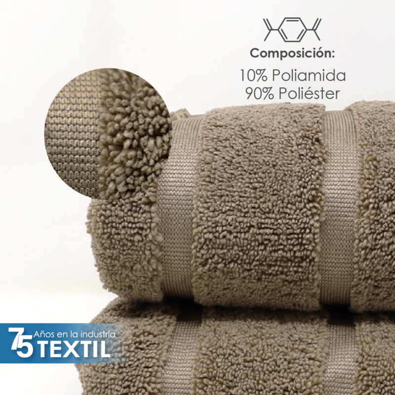 Toalla Microfibra Manos 60X125 Color Kaky