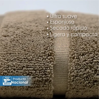 Toalla Microfibra Manos 60X125 Color Kaky: imagen 4