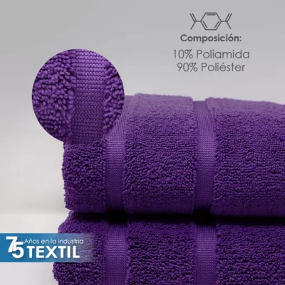 Toalla Microfibra Manos 60X125 Color Morado: imagen 3