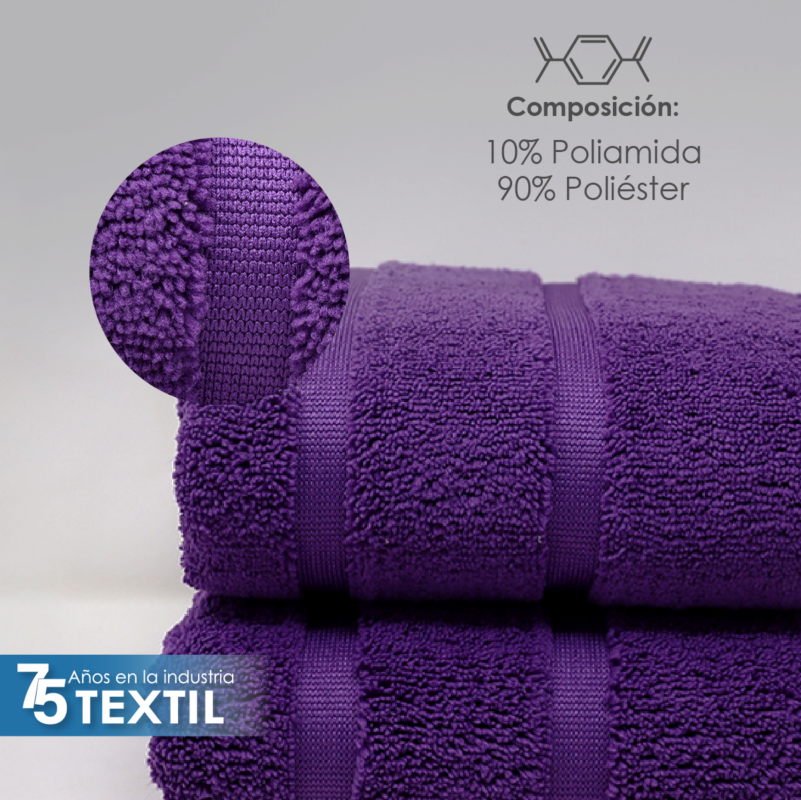 Toalla Microfibra Manos 60X125 Color Morado